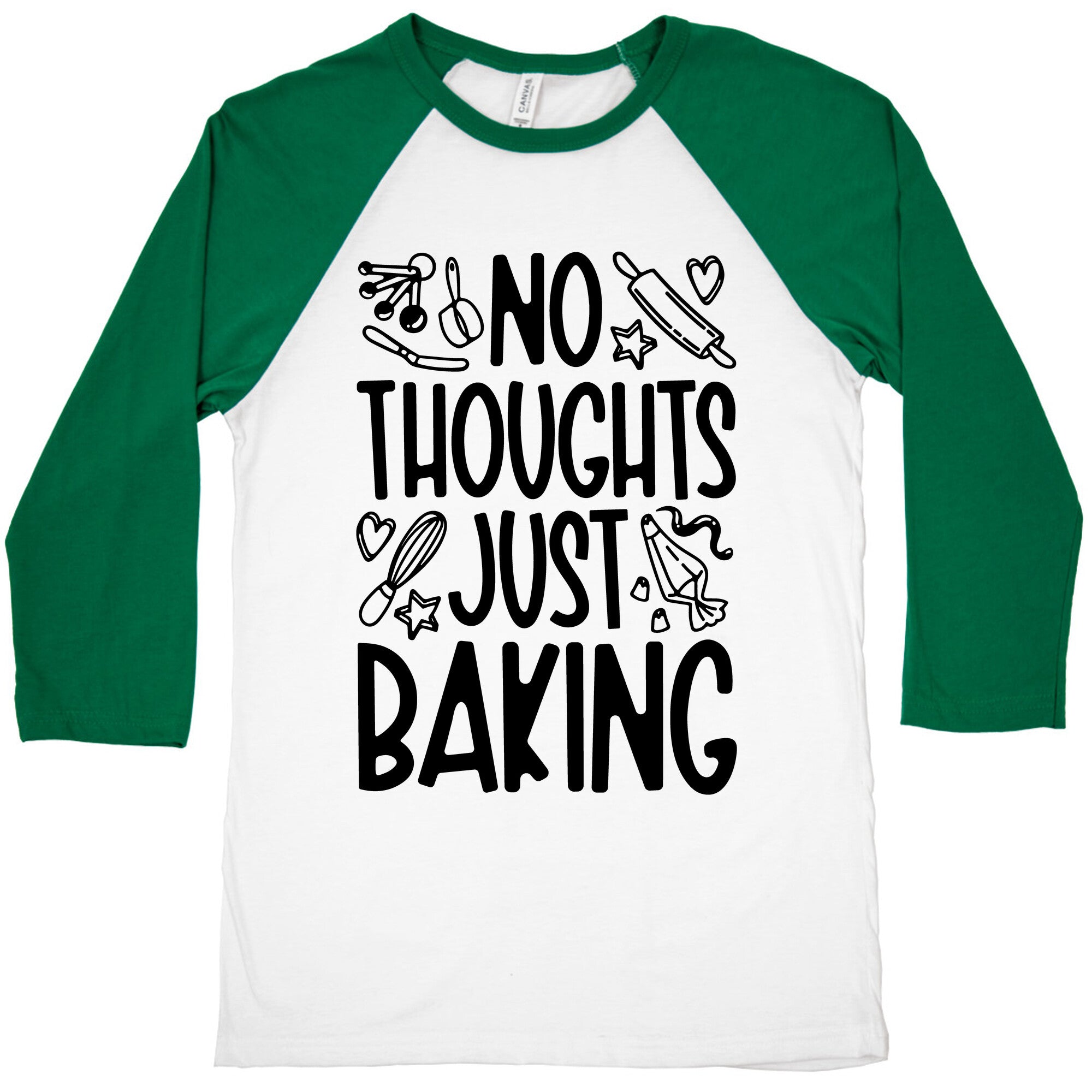 No Thoughts Just Baking Baseball Tee